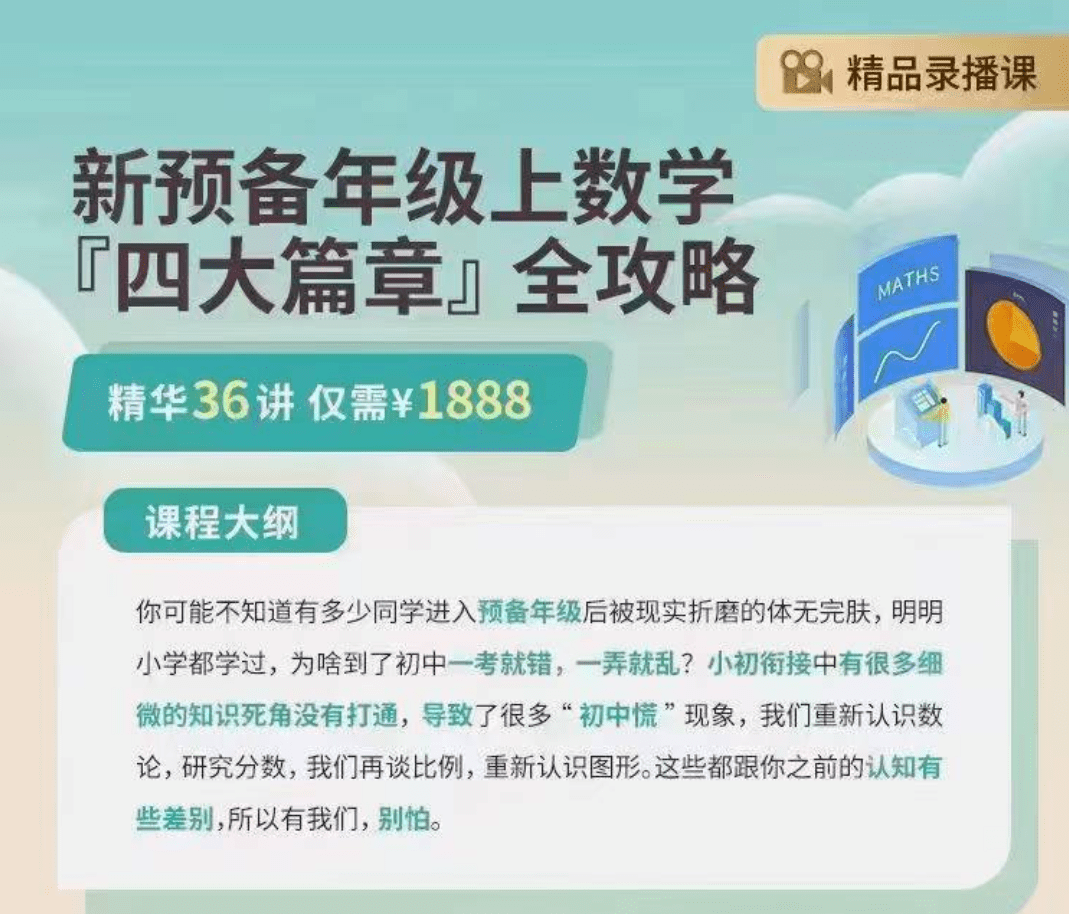 【003168】【初中数学】上海笔笔逗：预备年级上册《四大篇章》全攻略-学爸优选