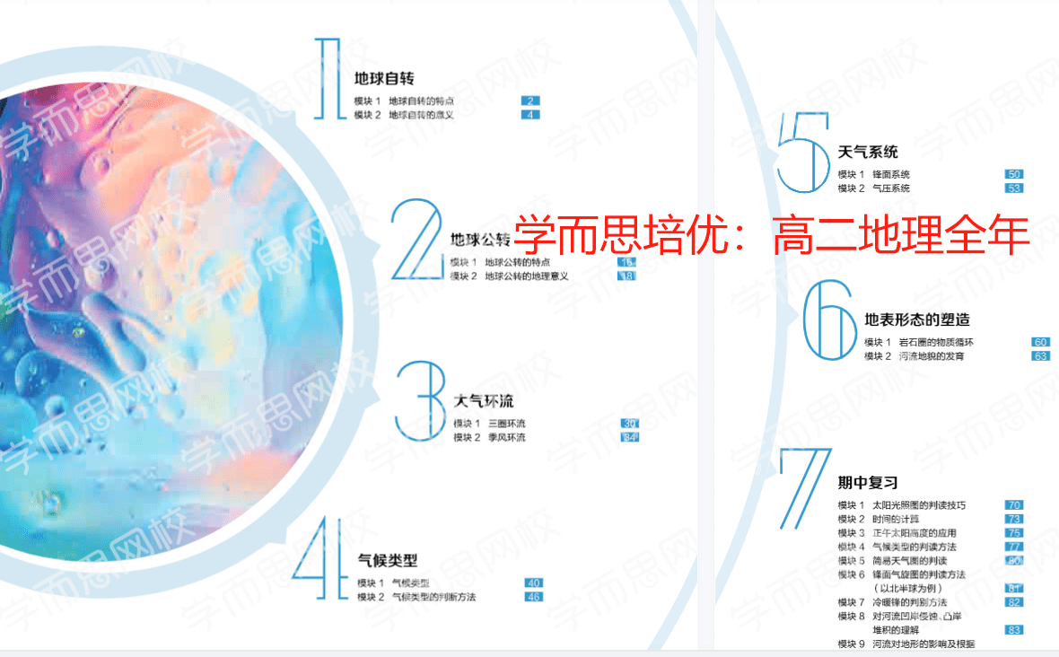 【003376】【高中地理】学而思培优：高二地理（王嫒韬）-学爸优选
