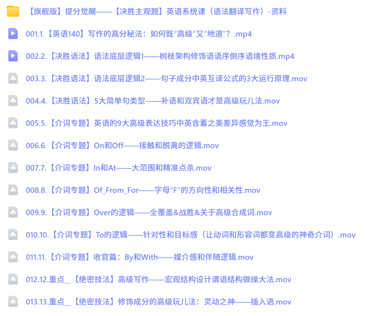 图片[2]-【003066】【高中英语】小恒学长：提分觉醒旗舰版—决胜主观题英语系统课（语法+翻译+写作）-学爸优选