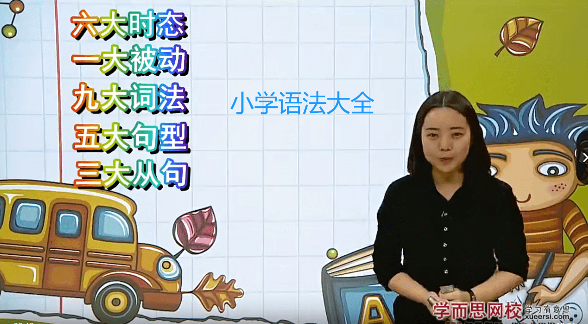 【000350】【小学英语】学而思：小学语法大全（小高年级必学）赵紫涵-学爸优选