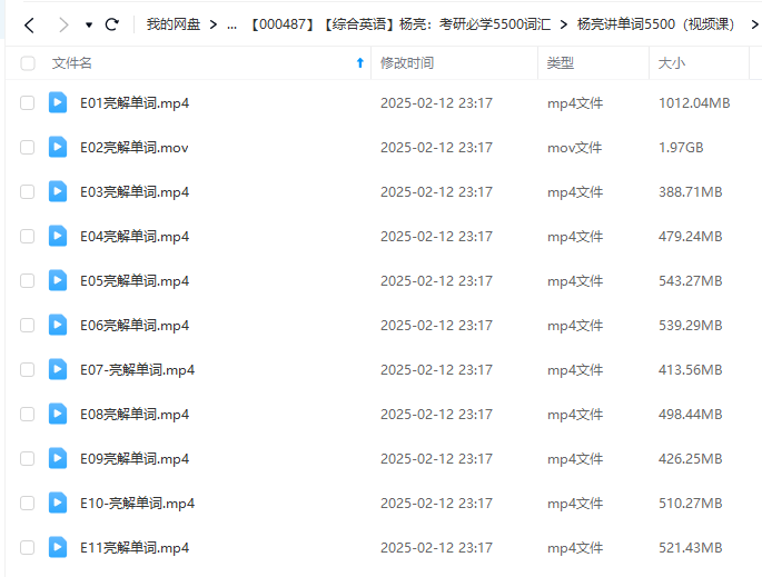 图片[6]-【000487】【综合英语】杨亮：考研必学5500词汇-学爸优选