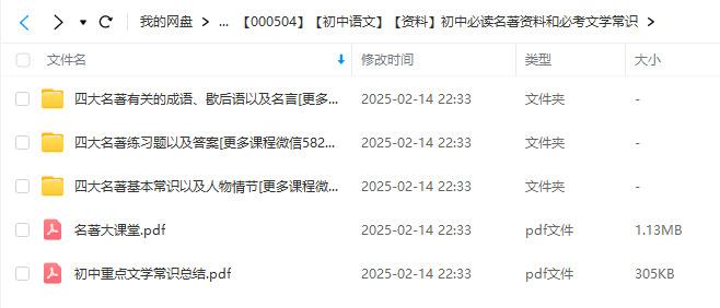 图片[2]-【000504】【初中语文】【资料】必读名著资料和必考文学常识-学爸优选