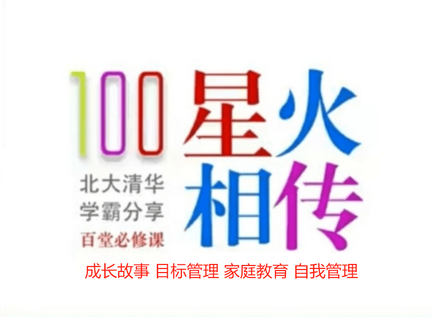 【000424】【综合方法】星火相传：100名清北学霸分享-学爸优选