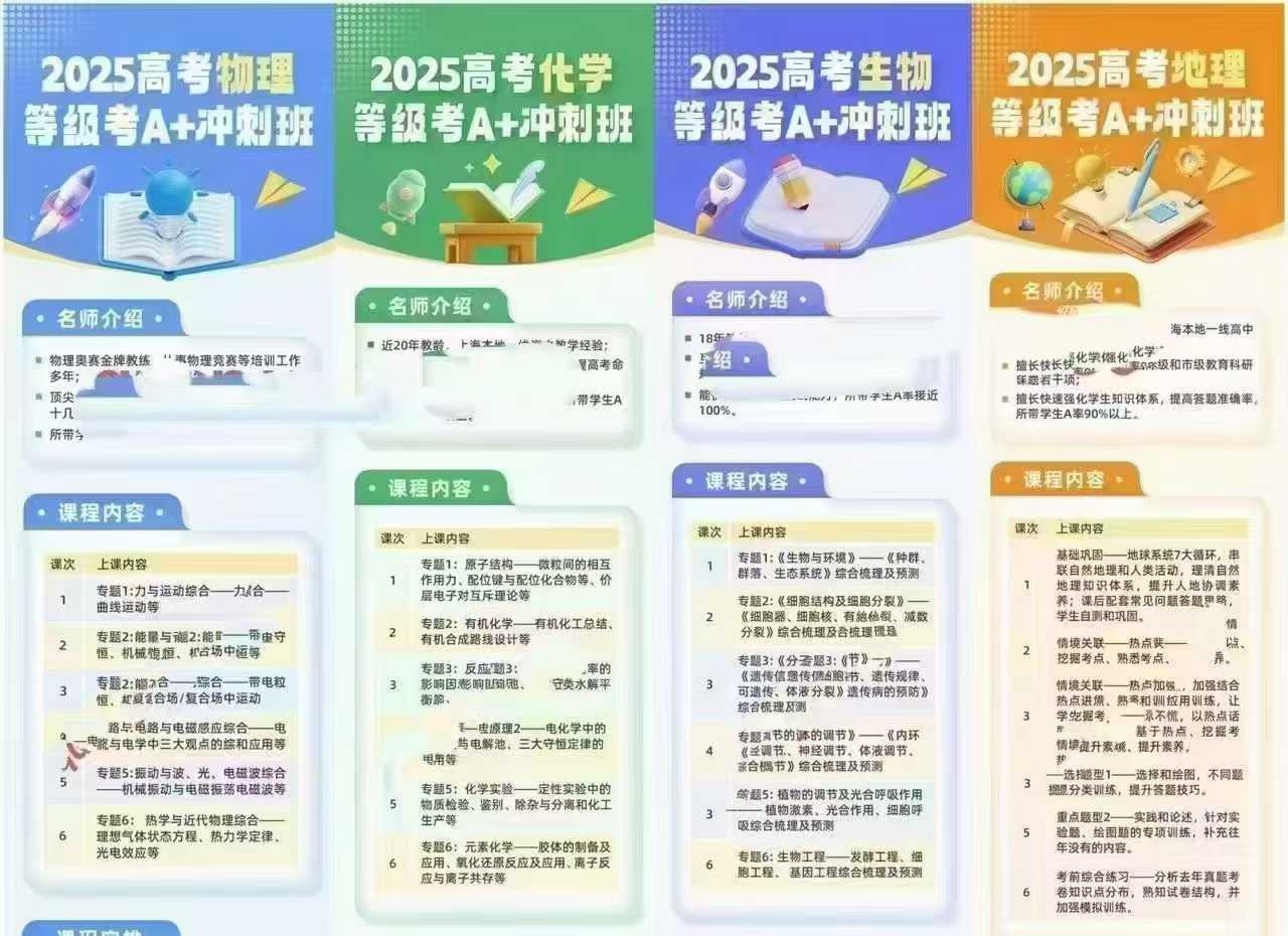 《同步更新5》上海2025高考等级考A+冲刺课💯 更新顶尖四校级别名师，区学科带头人，上海本地一线高三经验的顶级教师-学爸优选