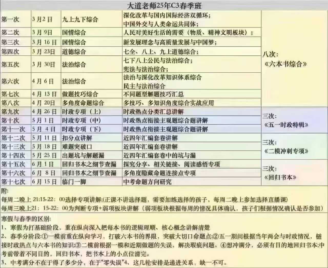 《春季更新9》大道老师
25年C3初三中考春季班-学爸优选