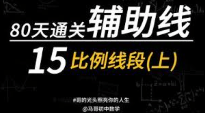 【003593】【初中数学】【免费】马哥：80天通关几何辅助线-学爸优选