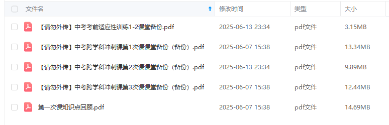 图片[3]-【003639】【初中跨学科】华育：2025中考跨学科临考冲刺课-学爸优选