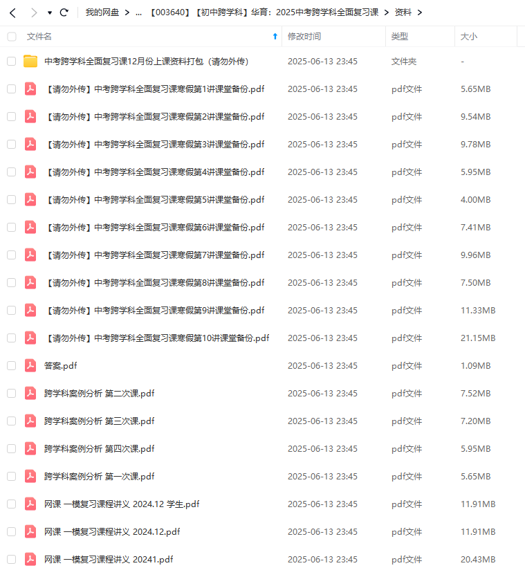 图片[4]-【003640】【初中跨学科】华育：2025中考跨学科全面复习课-学爸优选