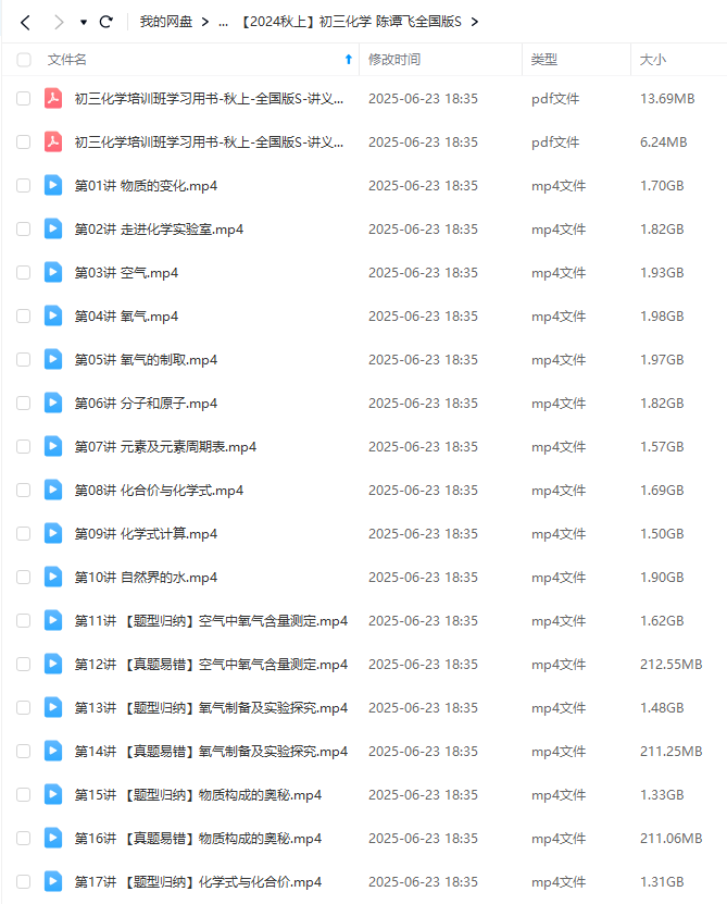 图片[4]-【003642】【初中化学】希望学：初三化学全国版目标S班（陈潭飞）24暑秋25寒春-学爸优选