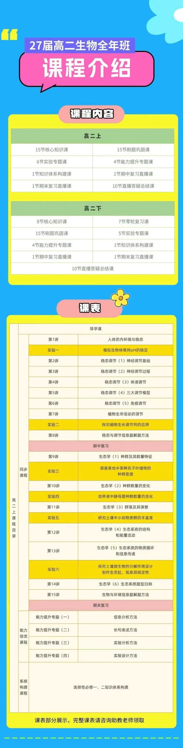 【更新】开明致学【会员免费】
《2025暑高二李林生物全年班》课表见图
（每日更新文件夹～开明致学）-学爸优选