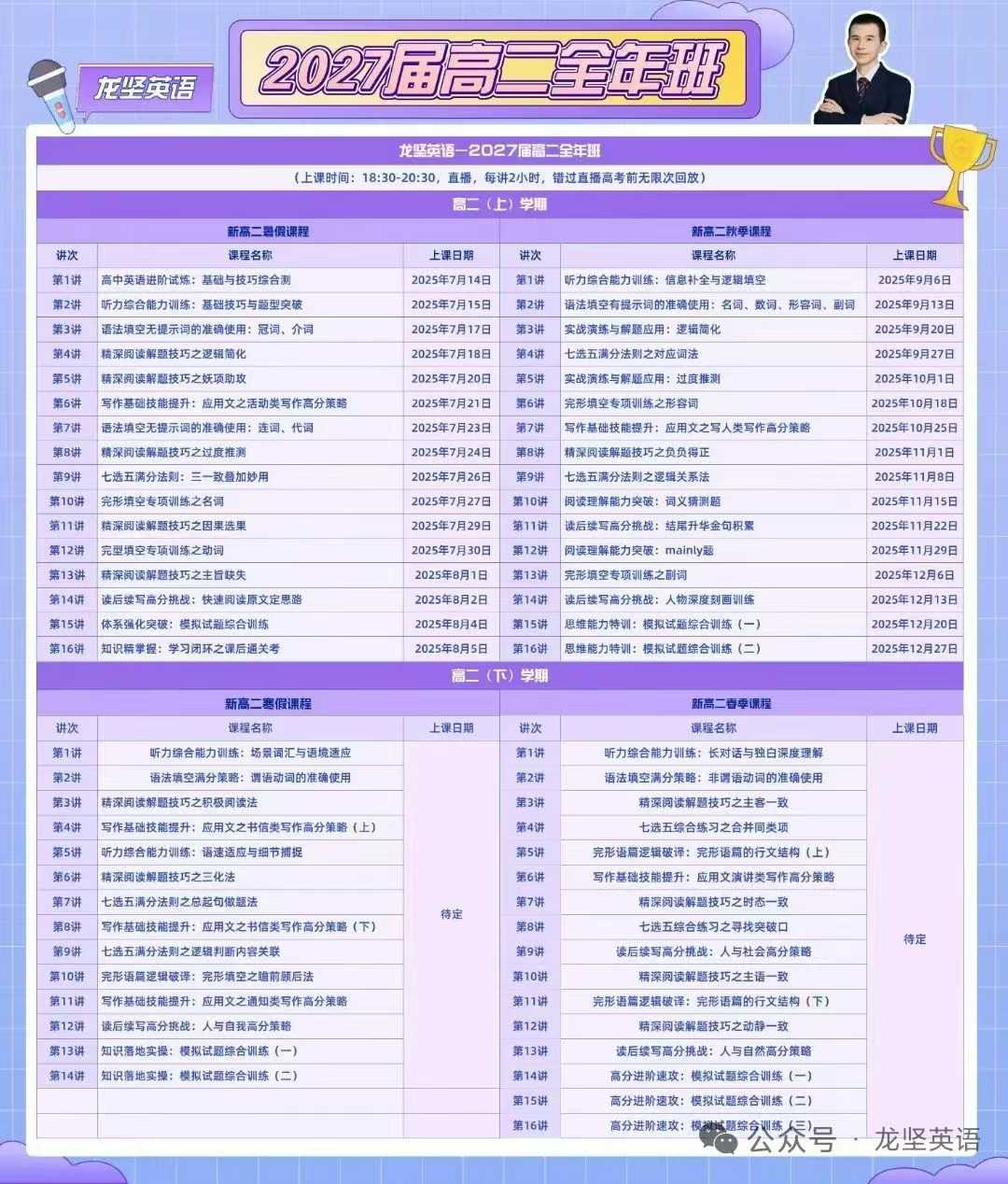 【更新】开明致学【会员免费】
《2025暑高二龙坚英语全年班》
（每日更新文件夹～开明致学）-学爸优选