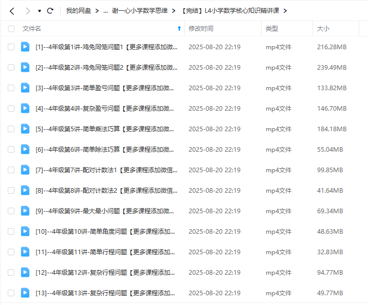 图片[3]-【003678】【小学数学】谢一心：小阶数学思维开窍精讲课（L4阶段）-学爸优选