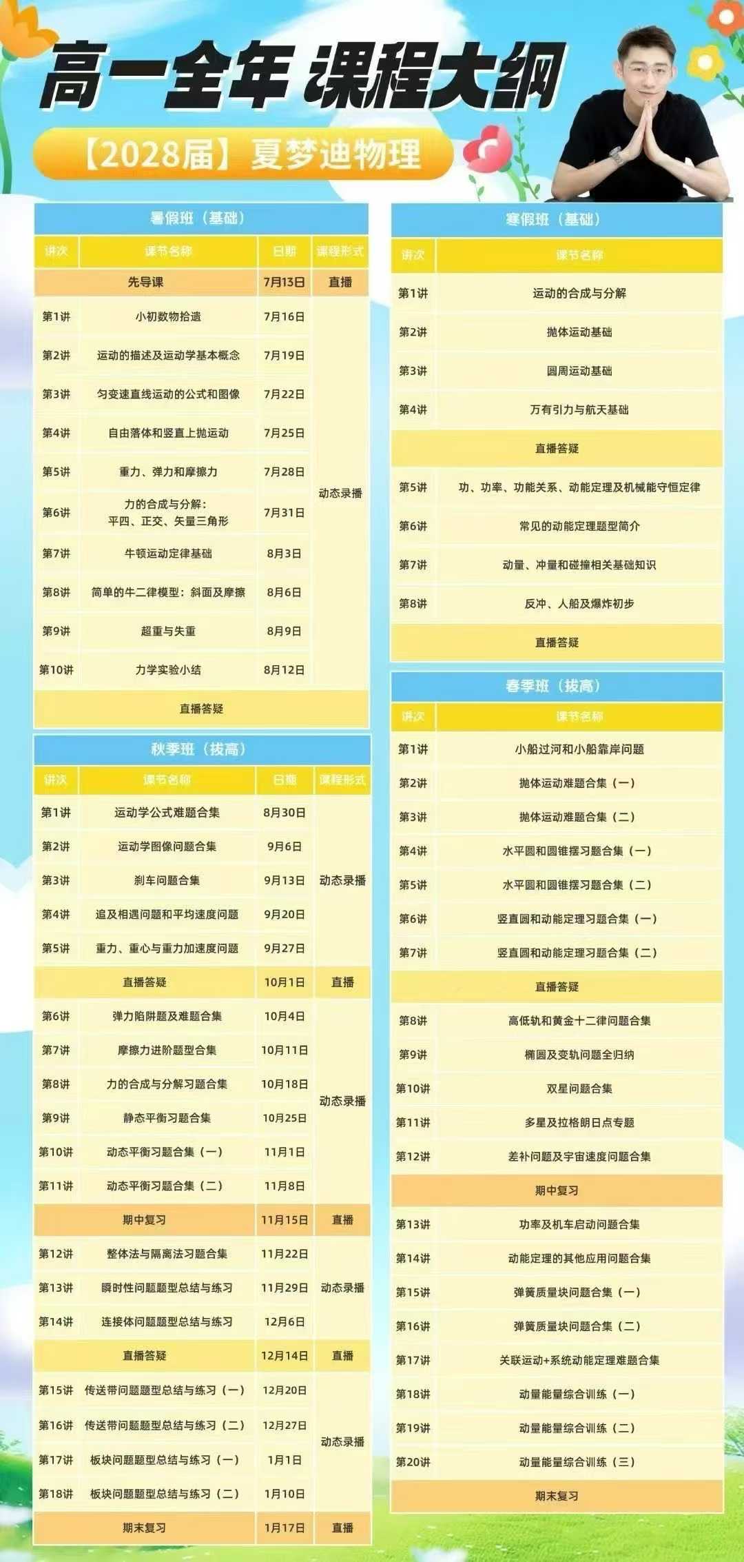 图片[2]-【高中物理】开明致学《2025暑高一夏梦迪物理全年班》-学爸优选
