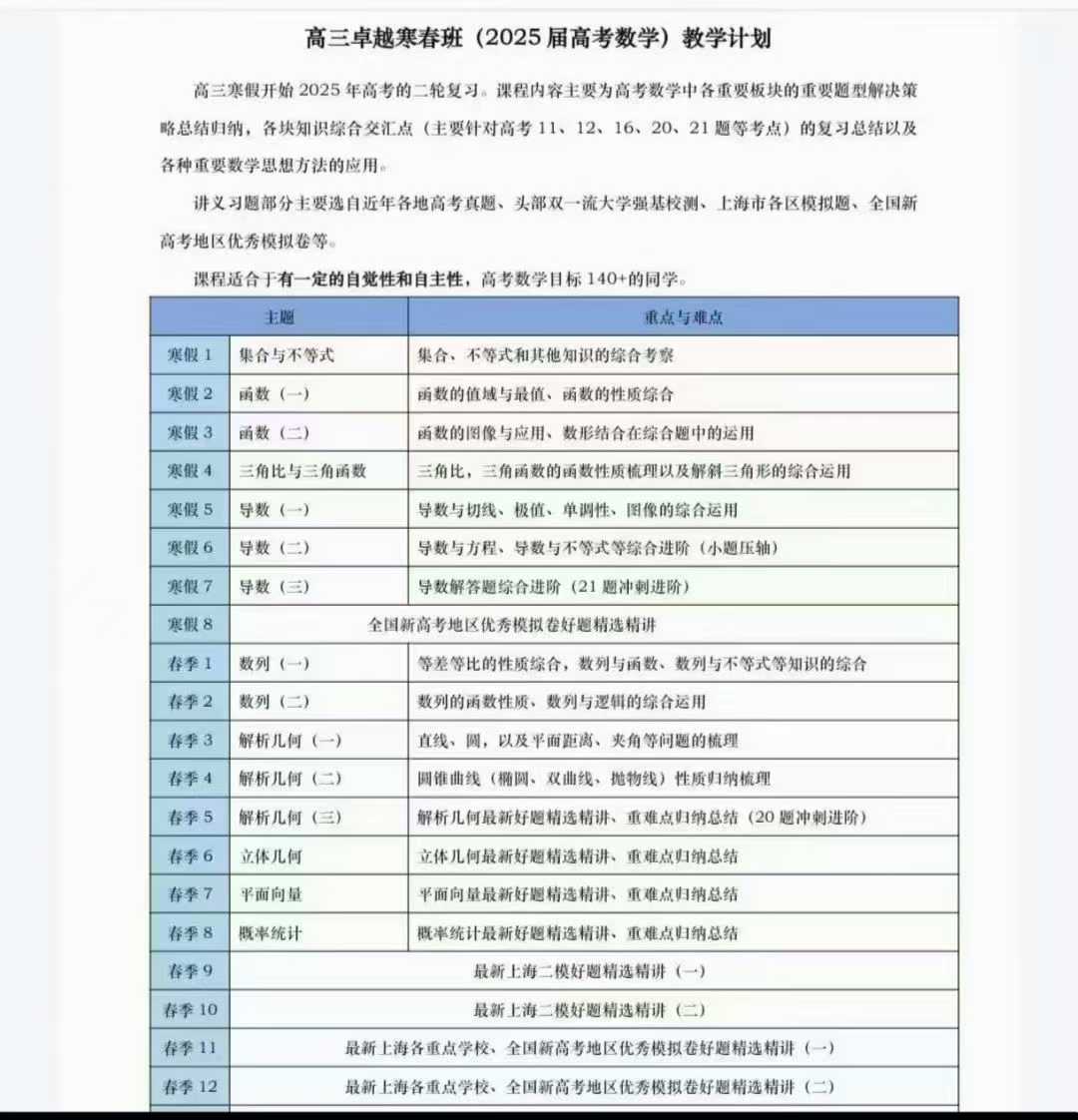 图片[2]-家辉培优，高三数学卓越班课程
24暑秋25寒春，高清视频+配套讲义资料全！内容覆盖一二轮复习，上海高考数学冲刺135分，-学爸优选