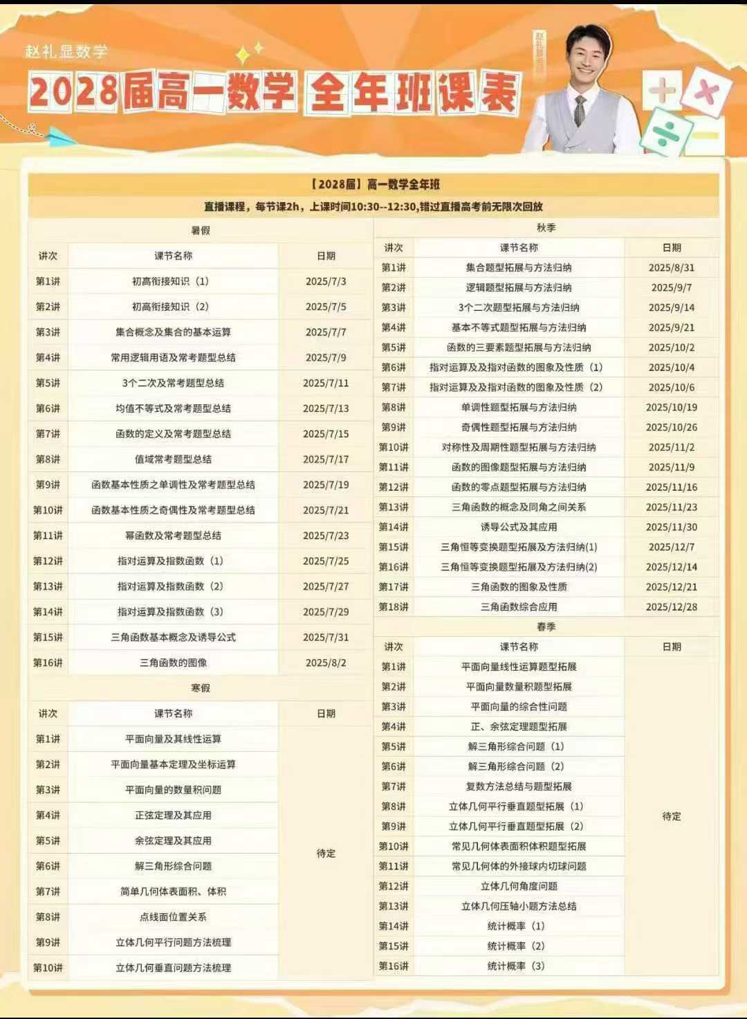 🔥2026高三数学赵礼显一轮秋季班更新🔥
2026高三数学【赵礼显】一轮秋季班更新第8讲及录播课,资料齐全,同步更新,速-学爸优选