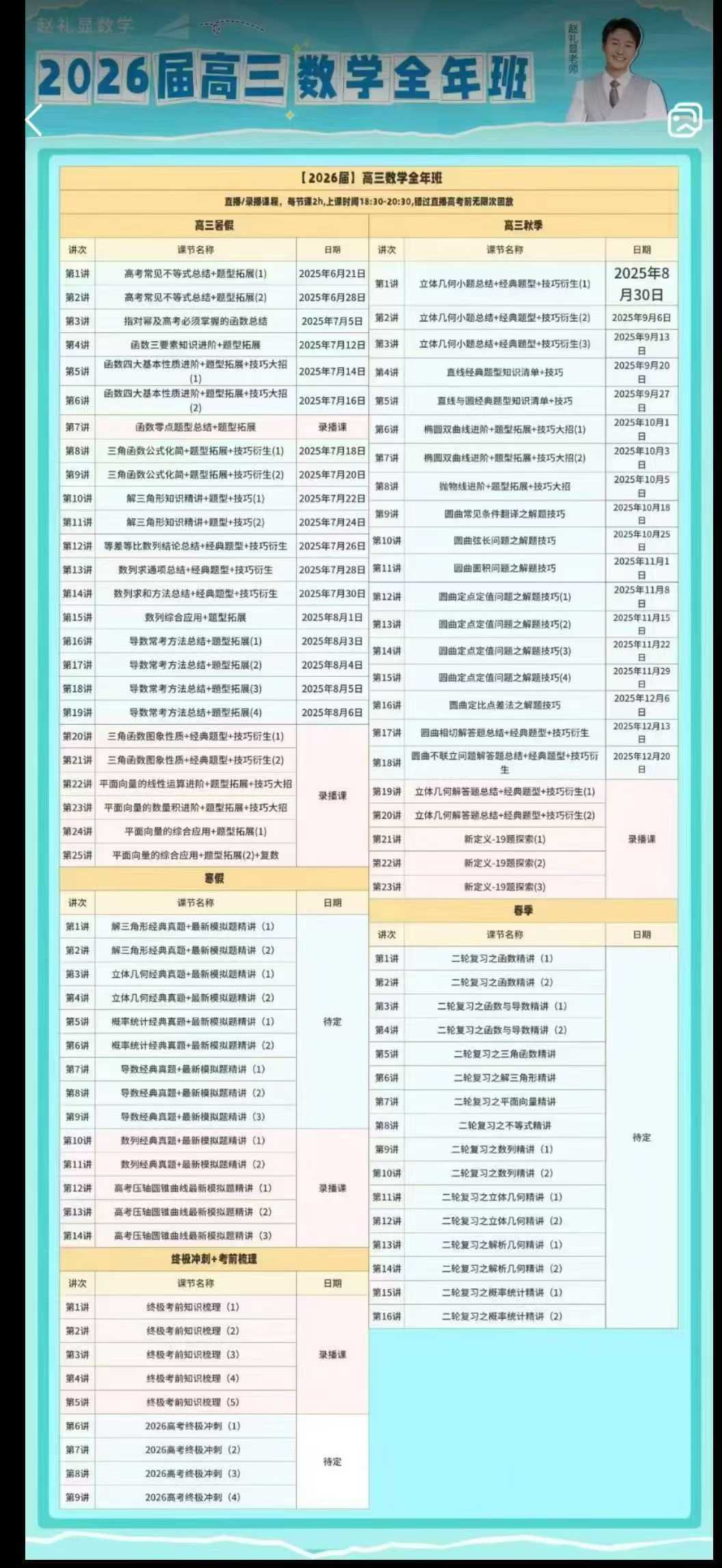 图片[3]-🔥2026高三数学赵礼显一轮秋季班更新🔥
2026高三数学【赵礼显】一轮秋季班更新第8讲及录播课，资料齐全，同步更新，速-学爸优选