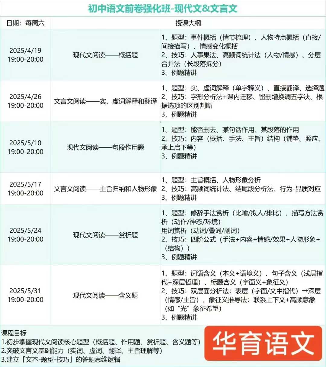 图片[2]-【初中语文】华育刘老师：现代文文言文强化班-学爸优选