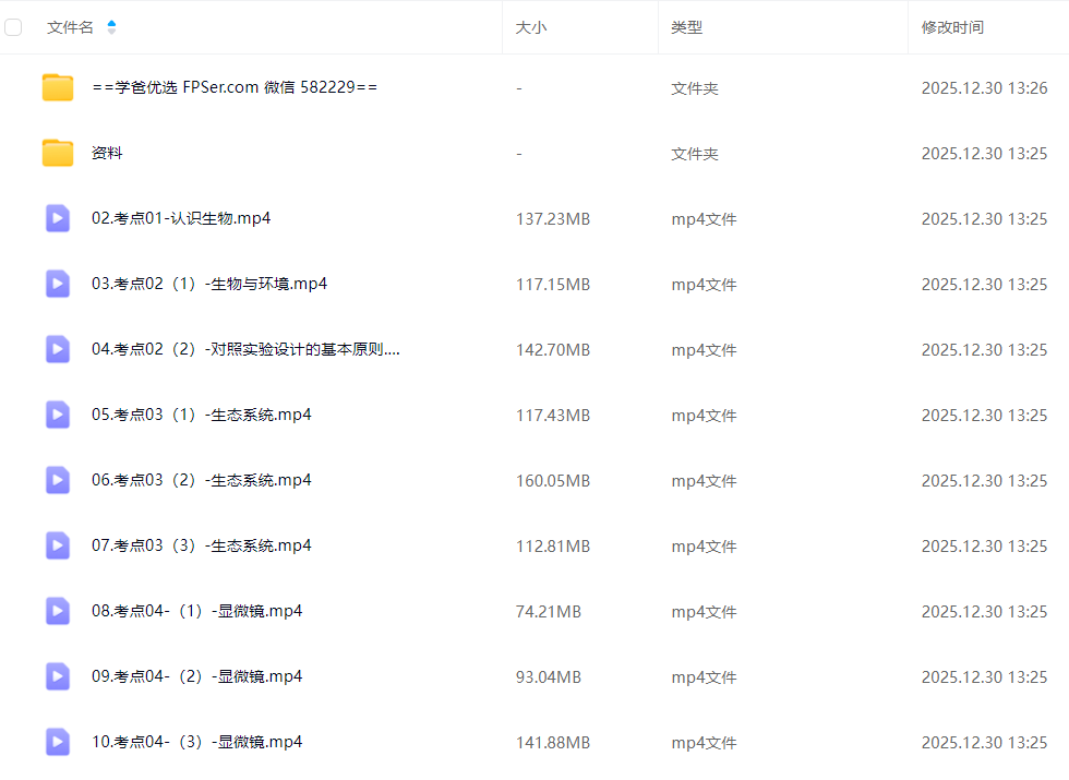 图片[2]-【003771】【初中生物】小靳老师：小升初生物思维课（视频和资料）-学爸优选