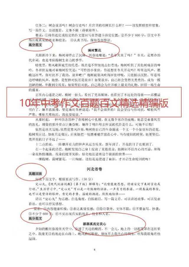 图片[4]-【初中语文】《10年‮考中‬作文‮题百‬百文‮选精‬精编版》-学爸优选