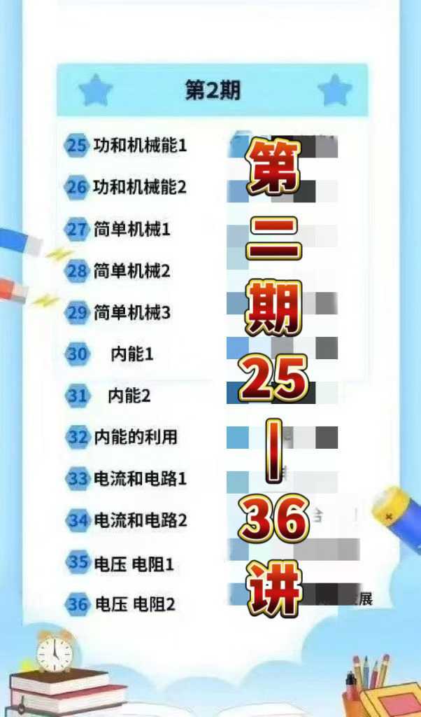 图片[3]-【初中物理】🔥睿爸小屋《初中物理1-12/13-24/👉新增25-36和37-48》🌟卓越小组，对标中考👍提前规划，提前提前学习-学爸优选