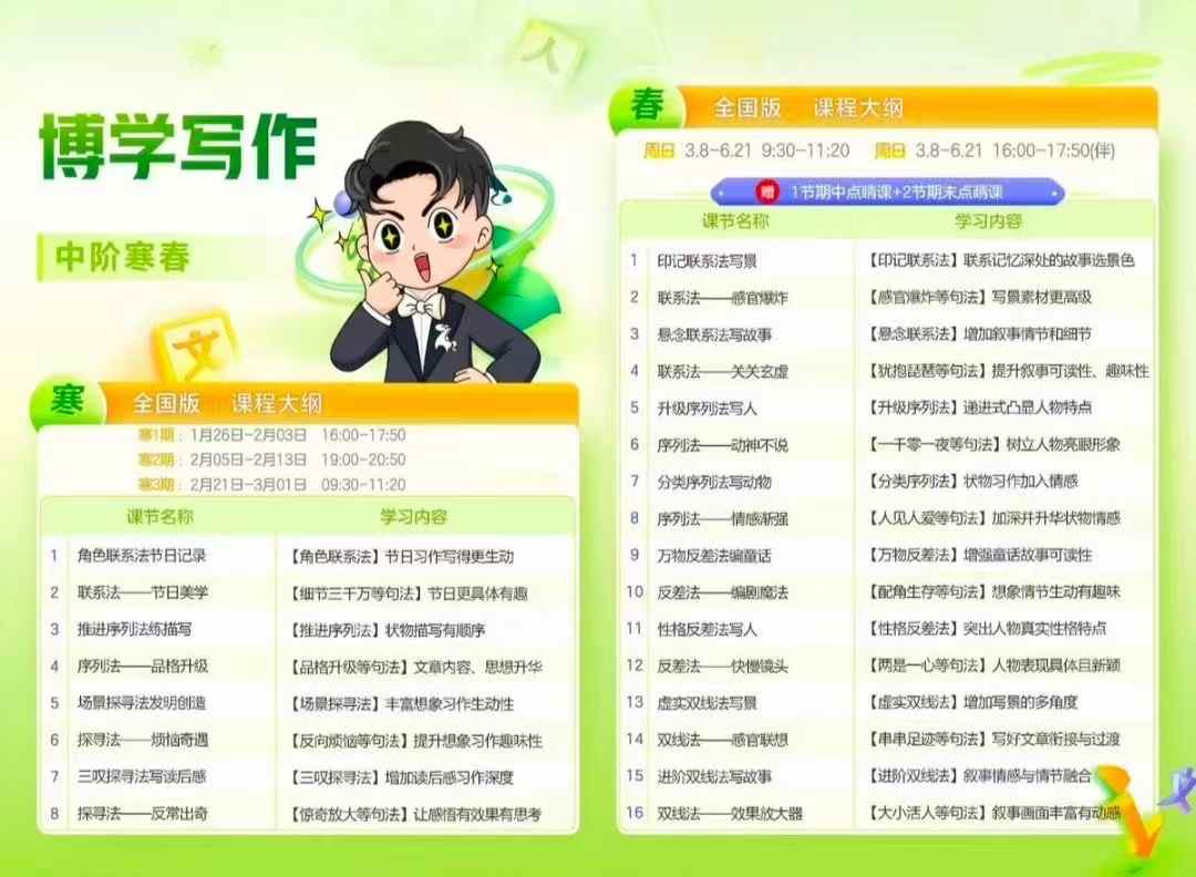 图片[2]-【小学语文】白马26寒春写作课（中阶适合小学34年级、高阶适合小学56年级）-学爸优选