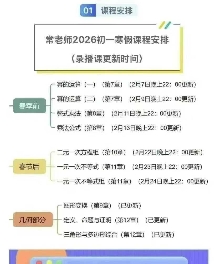 图片[2]-【初中数学】最新?常老师苏教版数学[玫瑰]七年级常老师数学（苏科版）①2025暑假预科②2026秋季提优③2026寒假预科-学爸优选