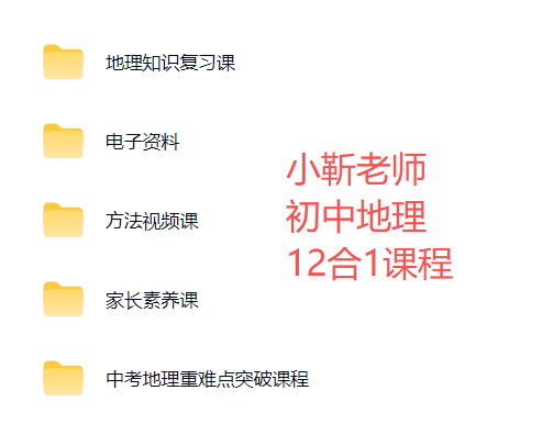 图片[2]-【003787】【初中生物】小靳老师：初中地理12合1课程-学爸优选