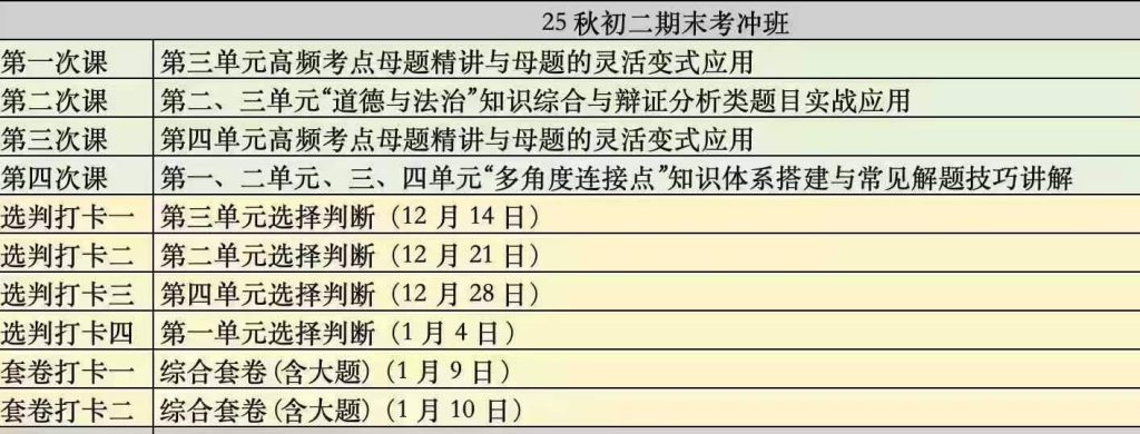 图片[3]-【003807】【初中道法】大道老师：初二道法上学期期末冲考课程25秋-学爸优选