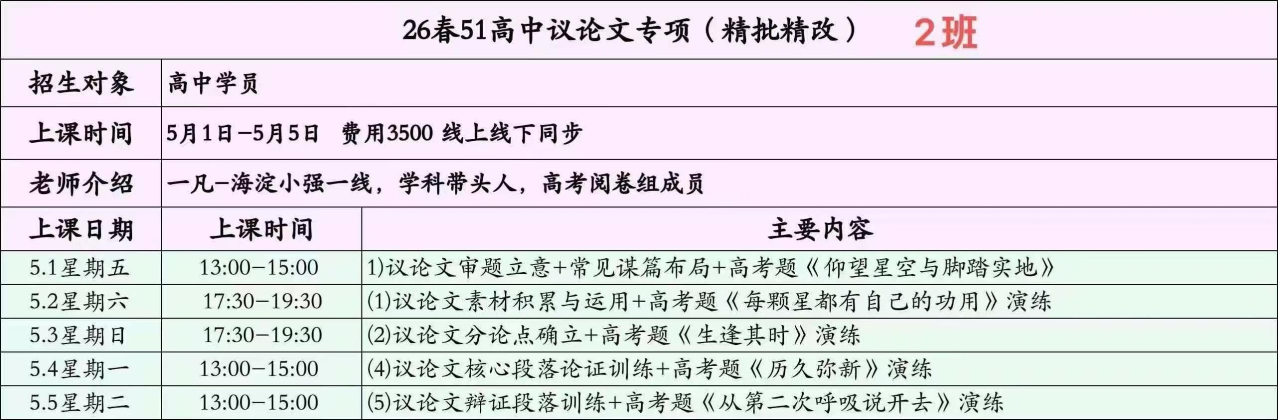 【高中语文】北京海淀小强：高中议论文专项5节课（议论文审题立意、谋篇布局、素材积累等）-学爸优选