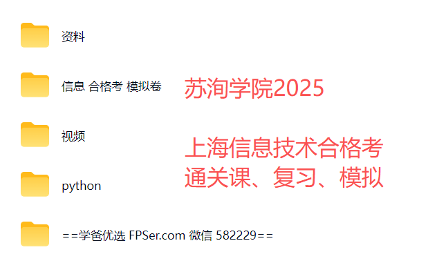 图片[2]-【003803】【高中信息】苏洵学院：上海高一信息技术合格考通关课（2025复习、模拟、原卷解析）-学爸优选