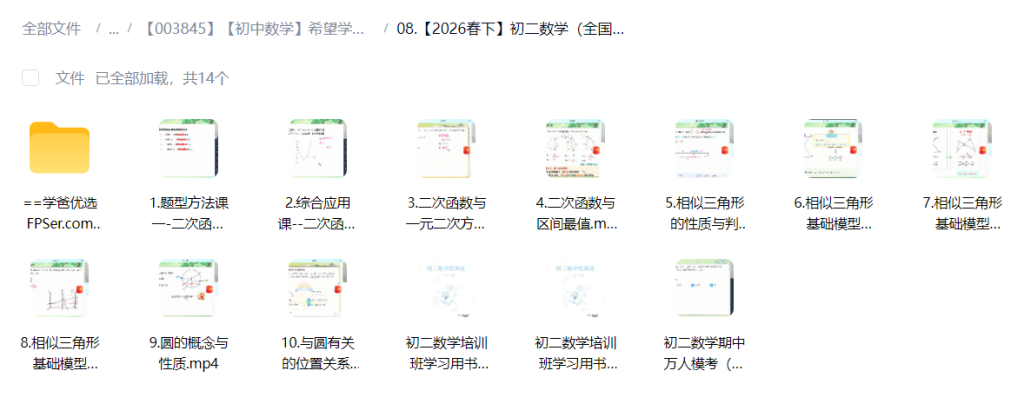 图片[4]-【003845】【初中数学】希望学：初二数学S班（朱韬）25暑秋26寒春-学爸优选
