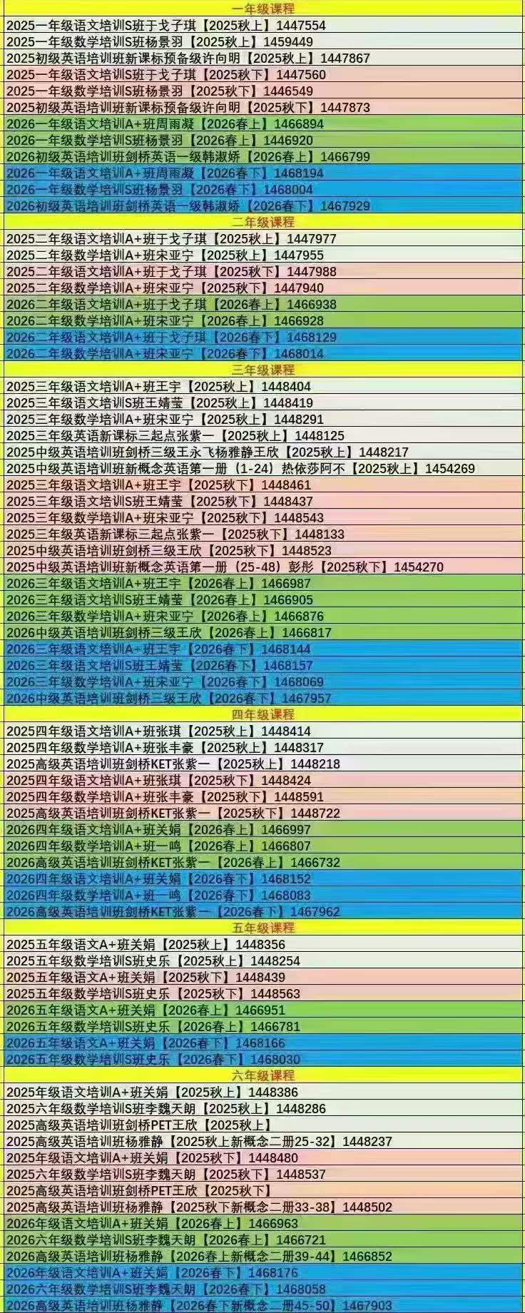 【小学综合】希望学：小学全科（语文数学英语）25暑秋26寒春-学爸优选