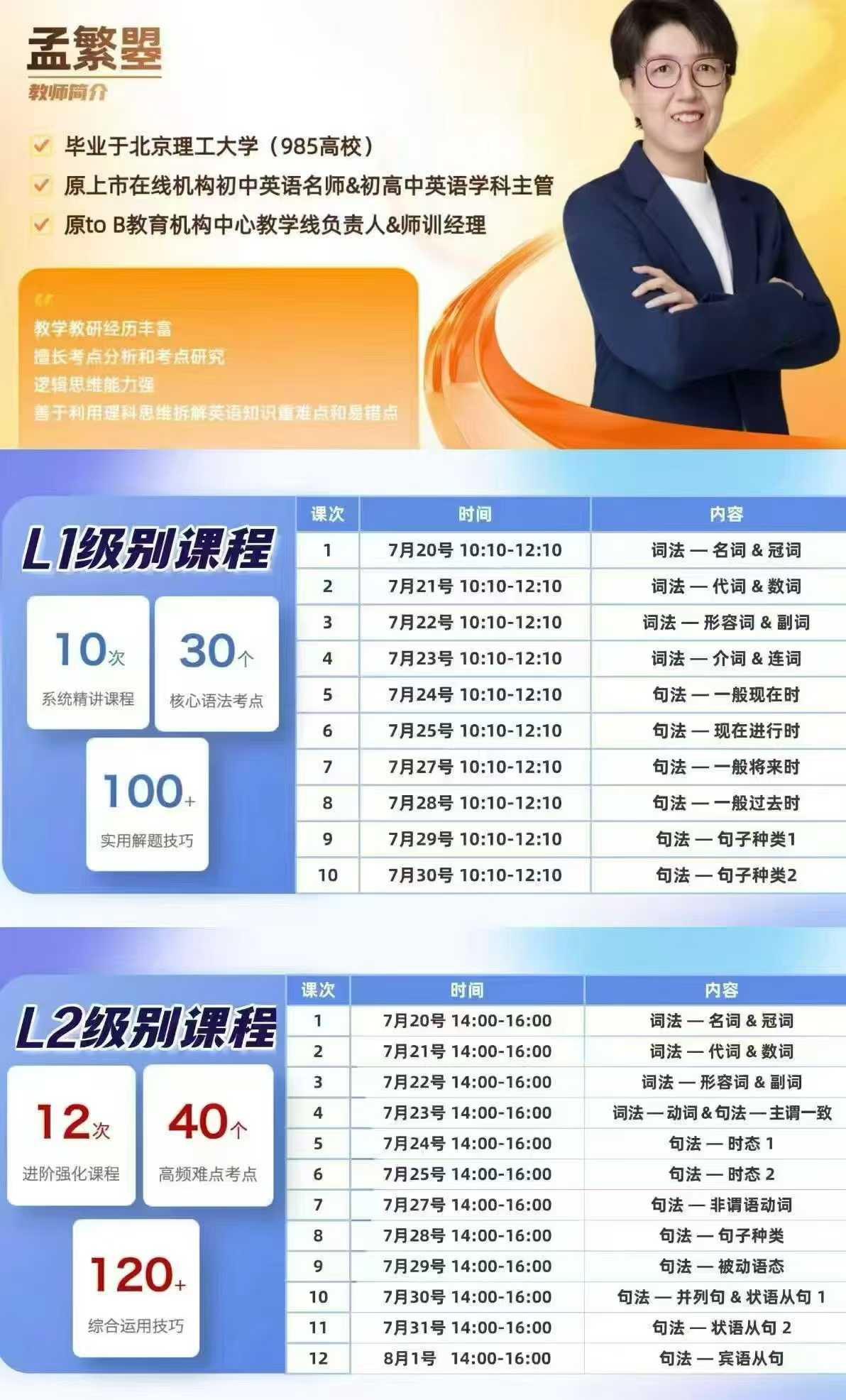 图片[8]-【小学英语】【初中英语】孟繁曌老师亲讲：高效语法读书卡，L1，L2都有-学爸优选
