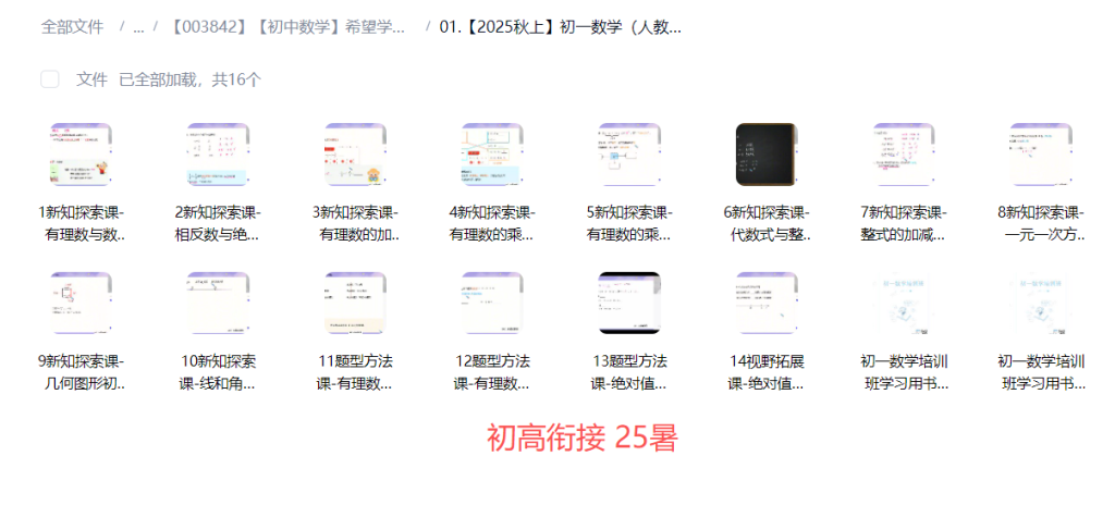 图片[3]-【003842】【初中数学】希望学：初一数学A+班（朱韬）25暑秋26寒春-学爸优选