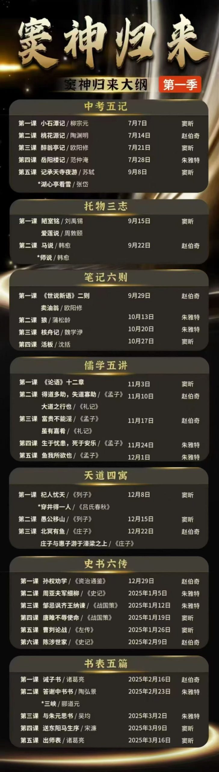 图片[2]-【窦神归来系列-完结通知】
◎第零季-古诗词一学通 已完结40集
◎第一季-文言文一课通 已完结30集
◎第二季-文言文-学爸优选
