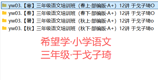 【003871】【小学语文】希望学:三年级语文部编版A+(于戈子琦)24暑秋25寒春-学爸优选
